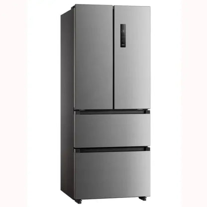 Frigorifero MIDEA a quattro porte in acciaio inox con doppia porta superiore e doppi cassetti inferiori