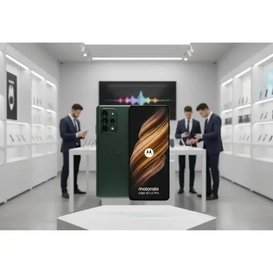 Smartphone Motorola edge 30 Ultra in verde con schermo elegante e design moderno