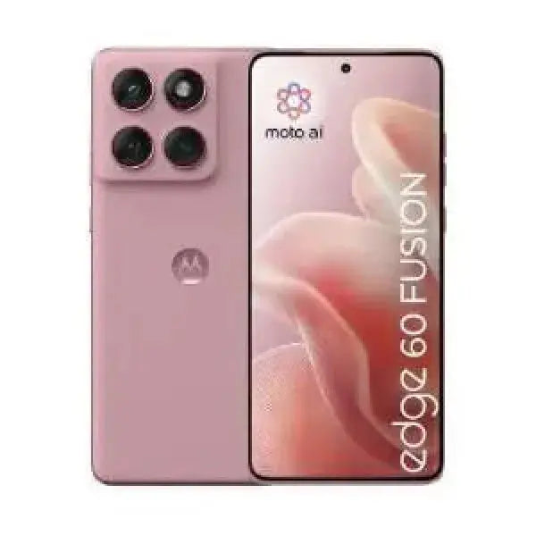 Smartphone Motorola Edge 60 Fusion in rosa con fotocamere multiple e display full screen
