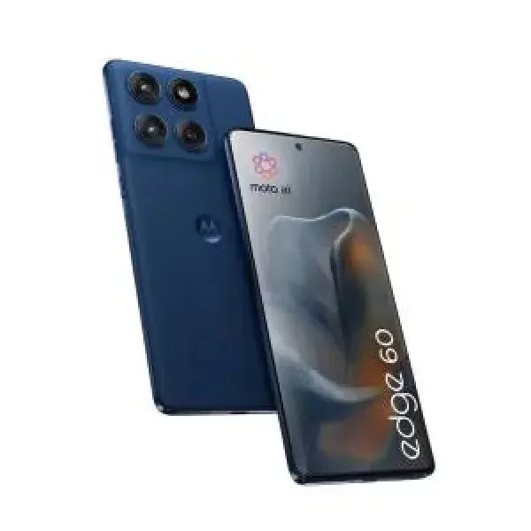 Smartphone Motorola Edge 60 in blu con fotocamera tripla e display curvo