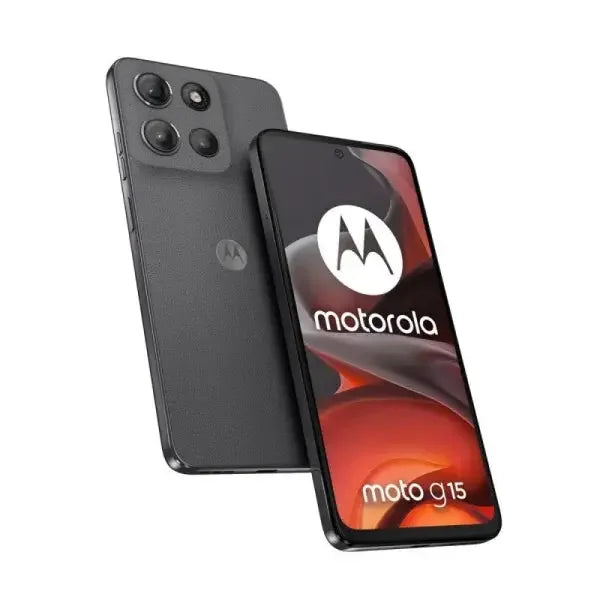 Smartphone Motorola moto g15 con display luminoso e fotocamera tripla per foto di alta qualità