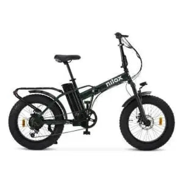 Bici elettrica Nilox con telaio pieghevole e pneumatici larghi per una guida confortevole