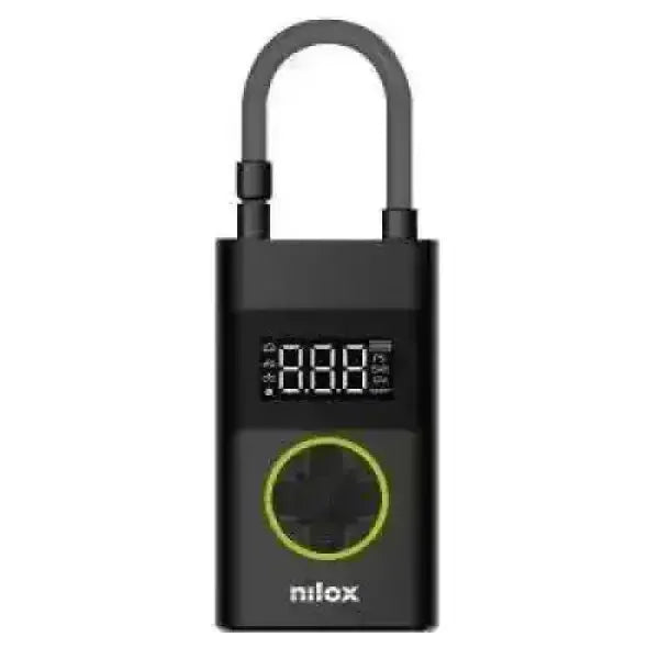 Nilox compressore portatile nero con display digitale e design compatto per accessori mobilità