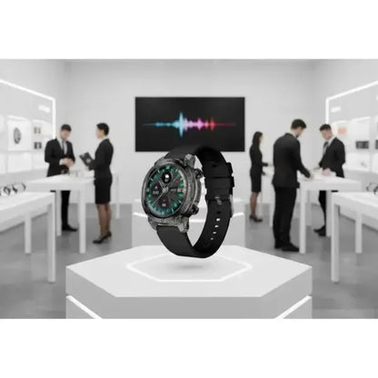 Orologio Smartwatch Nilox con display digitale e cinturino in silicone nero, ideale per il monitoraggio fitness