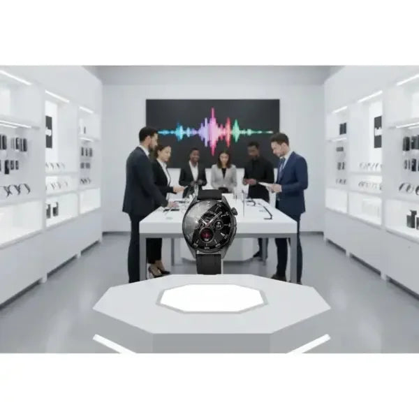 Nilox smartwatch elegante con display digitale in un negozio tecnologico moderno