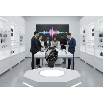 Nilox smartwatch elegante con display digitale in un negozio tecnologico moderno