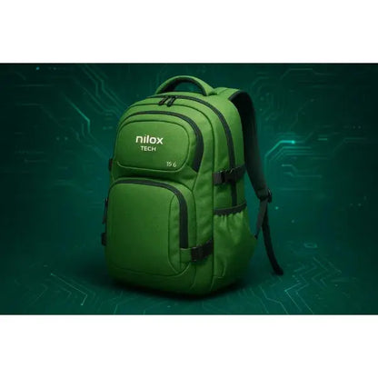 Nilox Tech Zaino per Notebook 15.6" Outdoor colore Green con sfondo elettronico