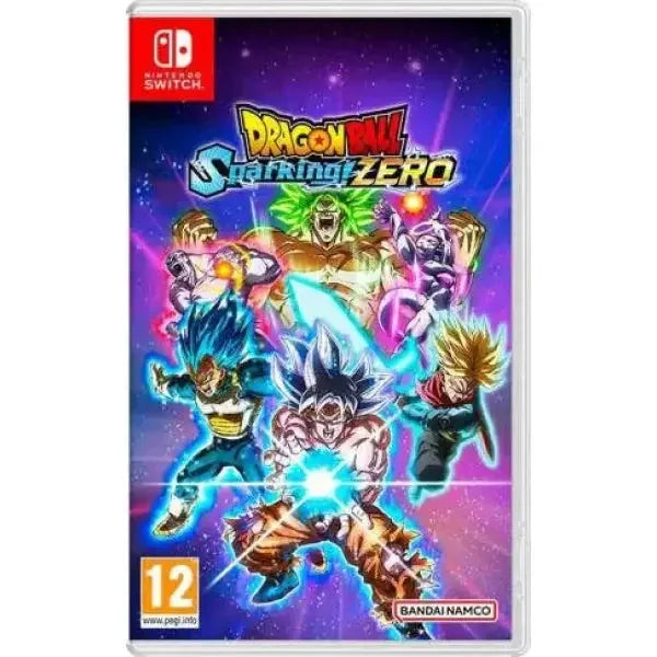 Copertina del gioco Dragon Ball: Sparking Zero per Nintendo Switch con personaggi iconici in azione