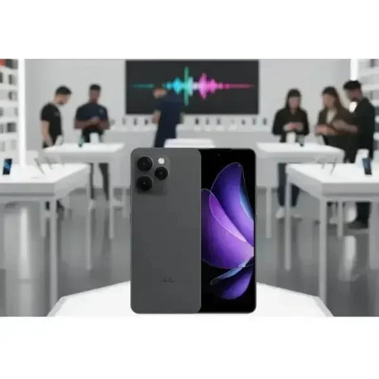 Smartphone OPPO A5 Pro in grigio con design elegante e display di alta qualità