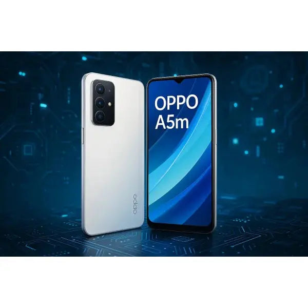 Smartphone OPPO A5m con display luminoso e design elegante, perfetto per utilizzare app e giochi