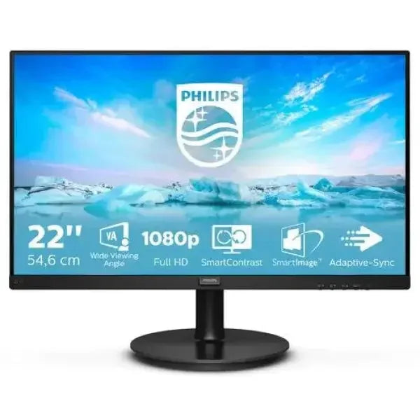 Monitor Philips da 22 pollici Full HD con angolo di visione ampio e tecnologia SmartContrast