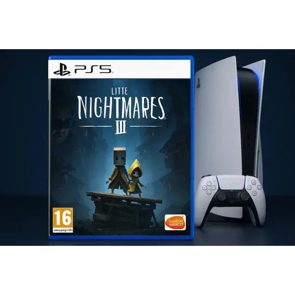 Gioco Little Nightmares III per PS5 con console Sony PlayStation e controller in evidenza