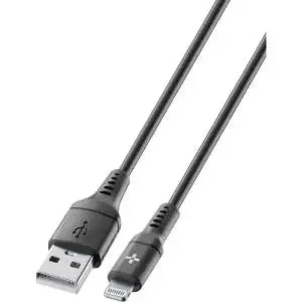 Cavo USB-A a Lightning di Cellular Line in nero per ricarica e trasferimento dati