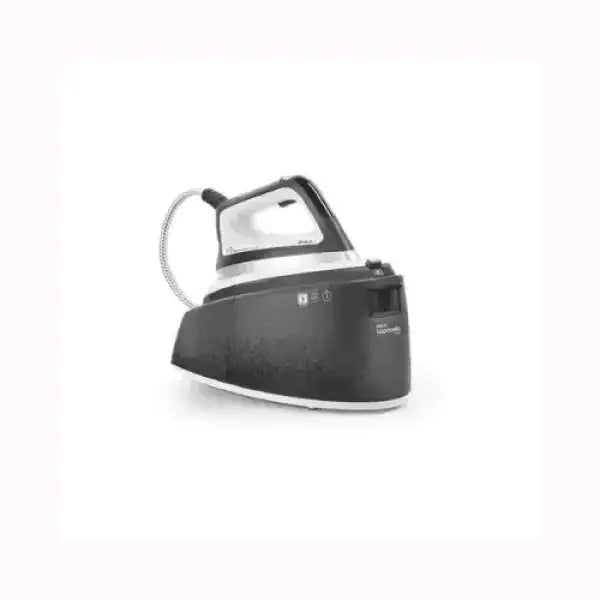 Ferro da stiro Polti con base nera e manico ergonomico per stiratura efficiente