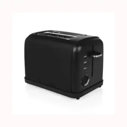 Tostapane nero PRINCESS con due fessure, regolazione doratura e design compatto