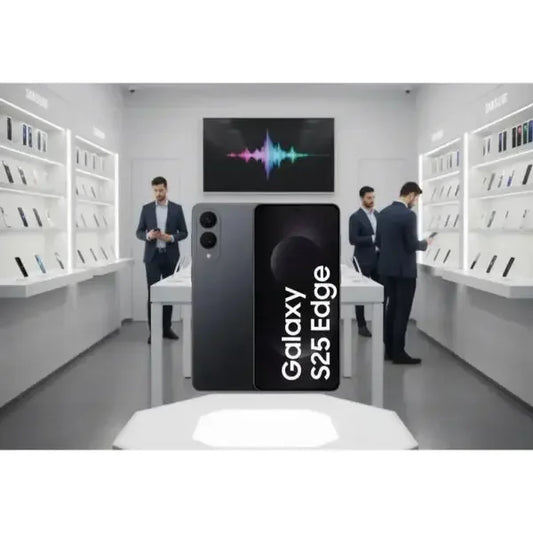 Smartphone Samsung Galaxy S25 Edge con design elegante e prestazioni elevate nel negozio di tecnologia