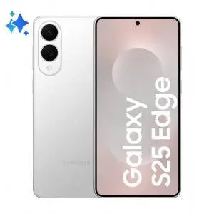 Smartphone Samsung SM-S937 Galaxy S25 Edge in bianco con design elegante e schermo grande