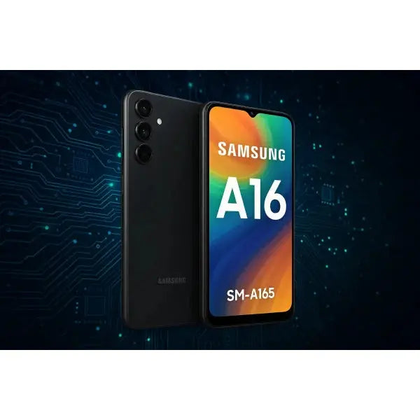 Smartphone Samsung A16 con display luminoso e design elegante, modello SM-A165