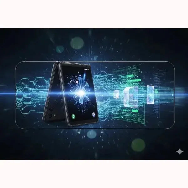 Smartphone Samsung con design pieghevole e tecnologia avanzata per prestazioni elevate