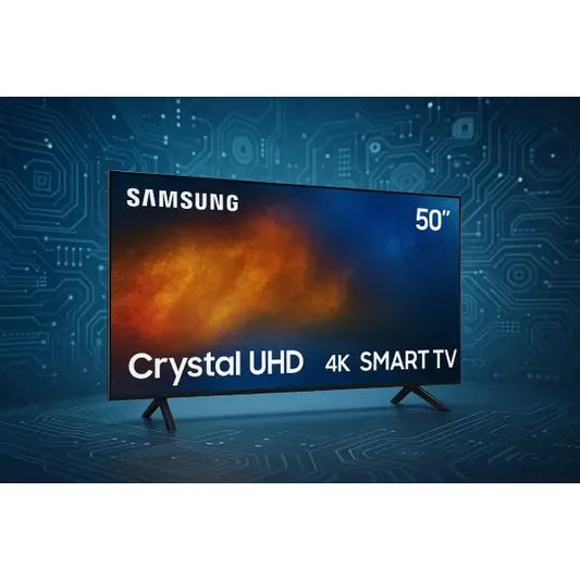 Televisore Samsung 50 pollici Crystal UHD 4K Smart TV con design elegante
