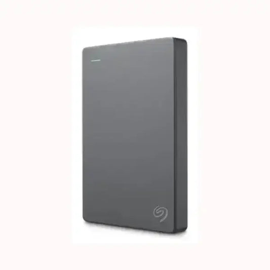 Hard disk portatile Seagate nero con design compatto e superficie liscia per backup dati