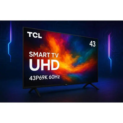 TCL 43 Smart TV UHD 43P69K60Hz con colori vivaci e design elegante per un intrattenimento coinvolgente