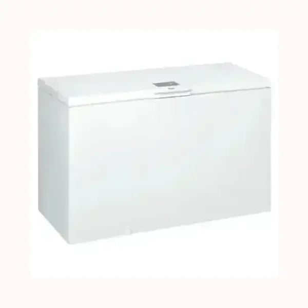 whirlpool congelatore bianco a pozzetto con coperchio apribile e controllo digitale