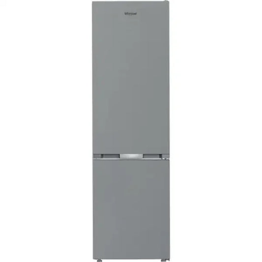 Frigorifero combinato Whirlpool in colore grigio con design moderno e doppia porta