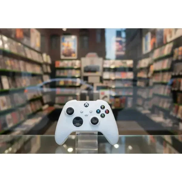 Controller wireless Xbox Serie XS in bianco, perfetto per giochi su console e multiplayer.
