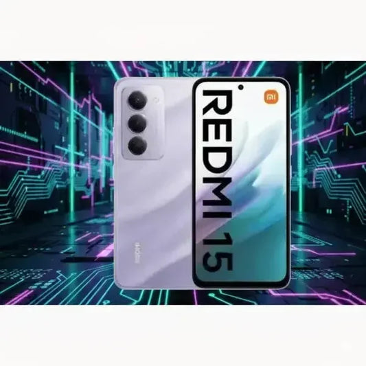 Smartphone Xiaomi Redmi 15 con design elegante e schermo ad alta risoluzione in colore lilla