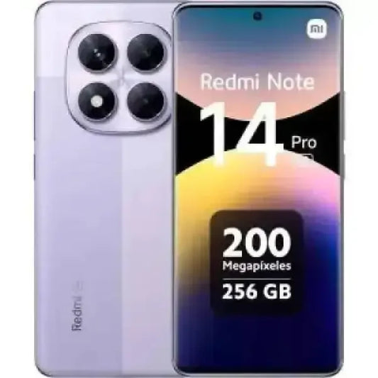 Smartphone Xiaomi Redmi Note 14 Pro+ colore viola con tripla fotocamera da 200 megapixel e 256 GB di memoria