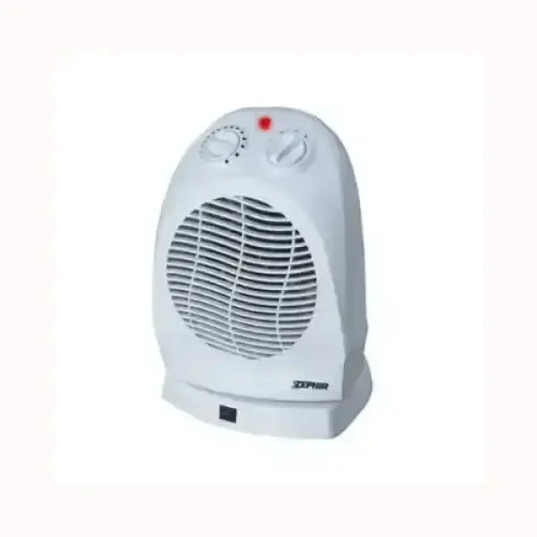 Stufa elettrica bianca compatta ZEPHIR con termostato regolabile e ventilazione frontale